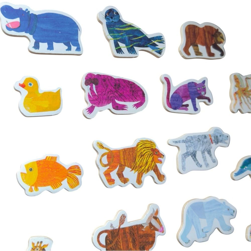 The World of Eric Carle Kids Set of 18 Colorful Wooden Animal Magnets. - Picture 2 of 6